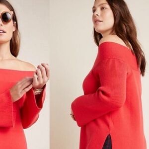Anthropologie Off-the-Shoulder Sweater Plus Size
